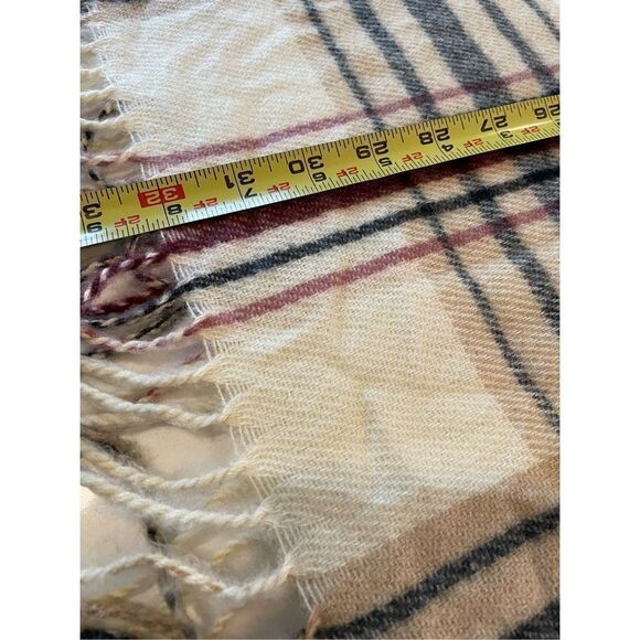 Woolrich Womens Blanket Shawl Wrap Cape Fringe Tartan Sienna Plaid Sz OS - Picture 4 of 8